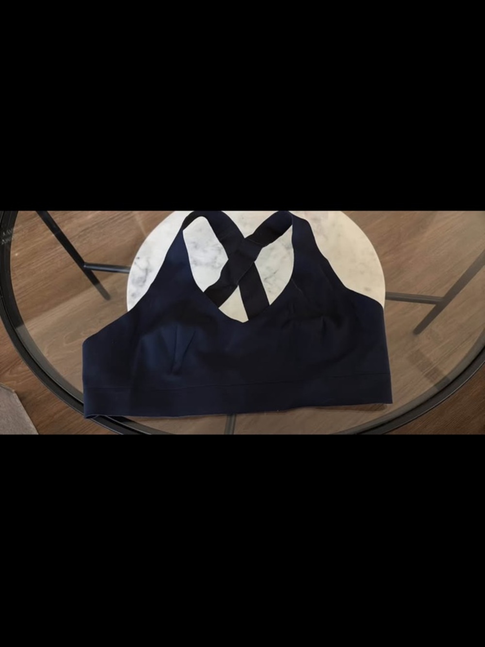 Athleta Navy Cross-Back Bralette